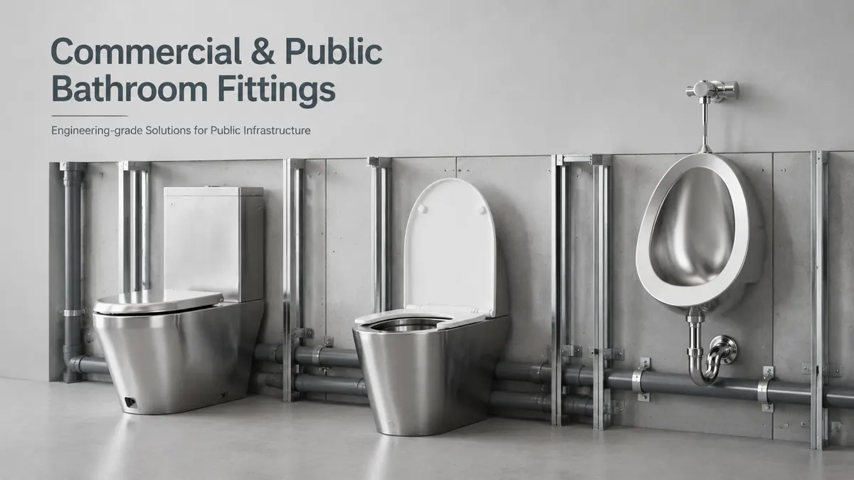 Commercial and public bathroom fittings catalog for project sourcing