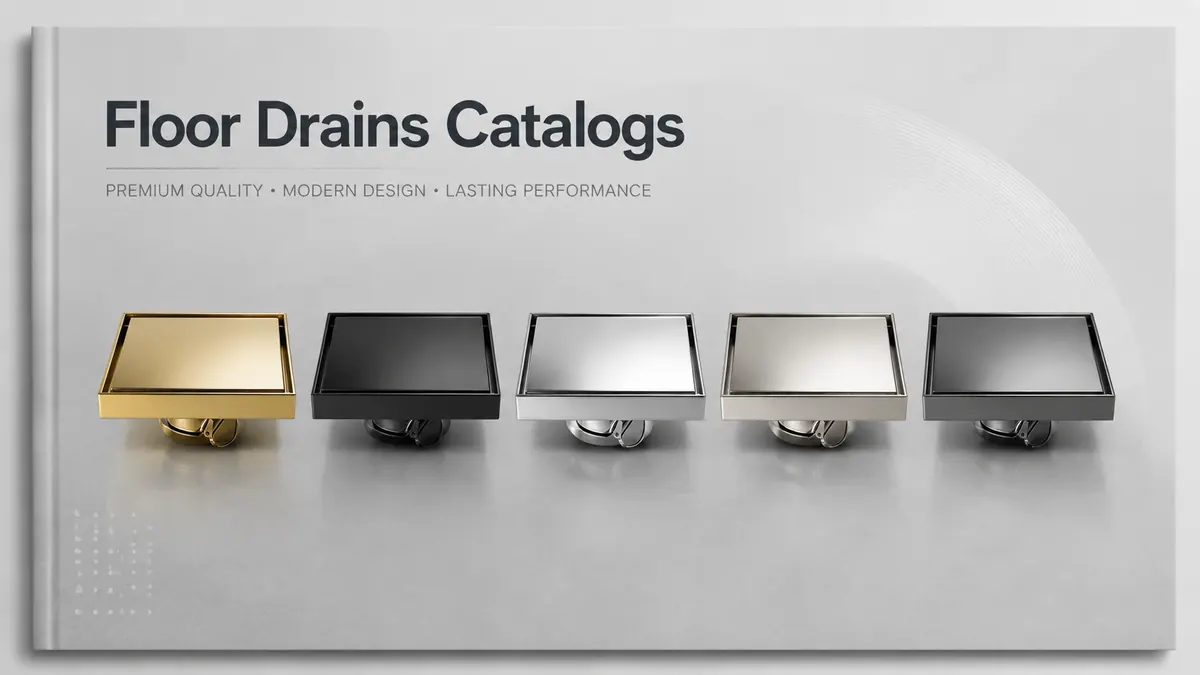 Floor drains catalog for bathroom and wet room sourcing