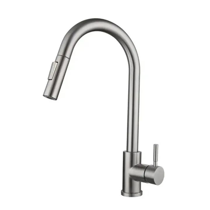 304 Stainless Steel Pull-Down Kitchen Sink Faucet