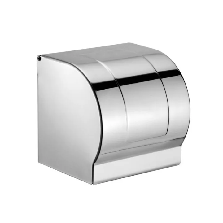 Closed-Cover Enclosed Toilet Paper Holder