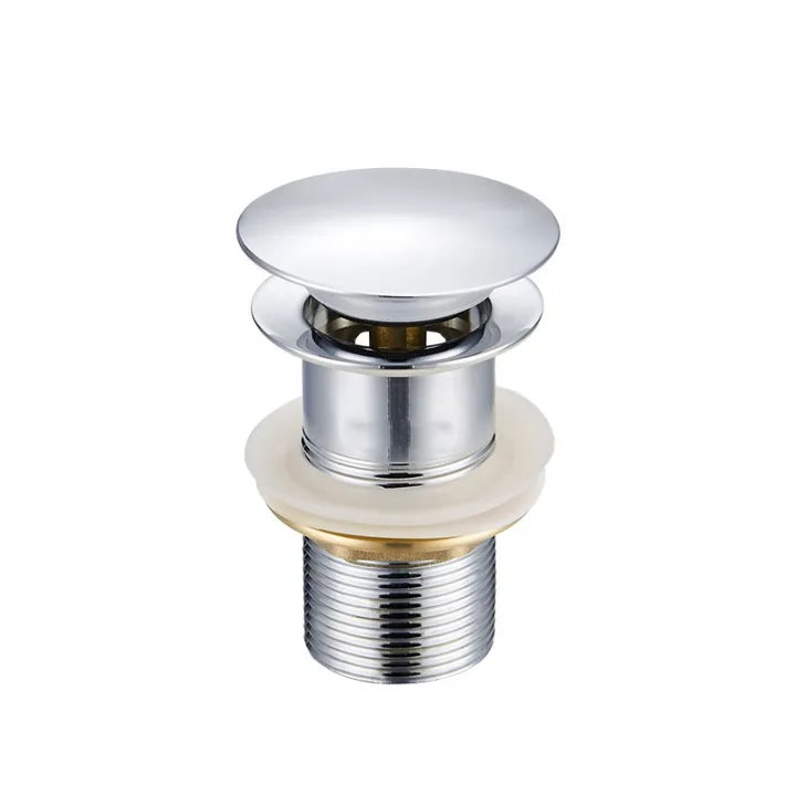 Short Pop-Up Basin Drainer without Overflow Hole