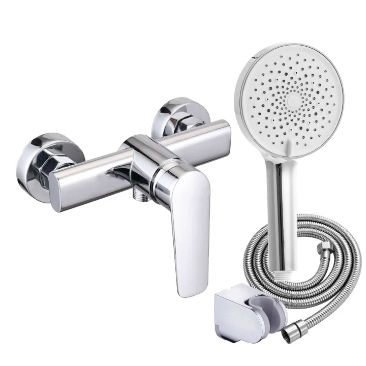 Wall-Mounted Single-Handle Shower Faucet Set