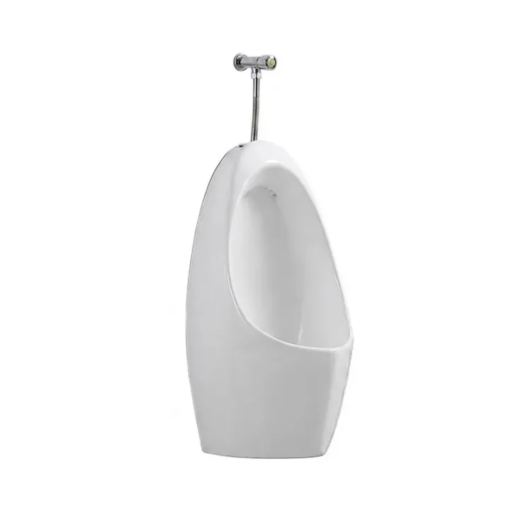 Wall Hung Cecarmic Urinal with Press Flush with P trap