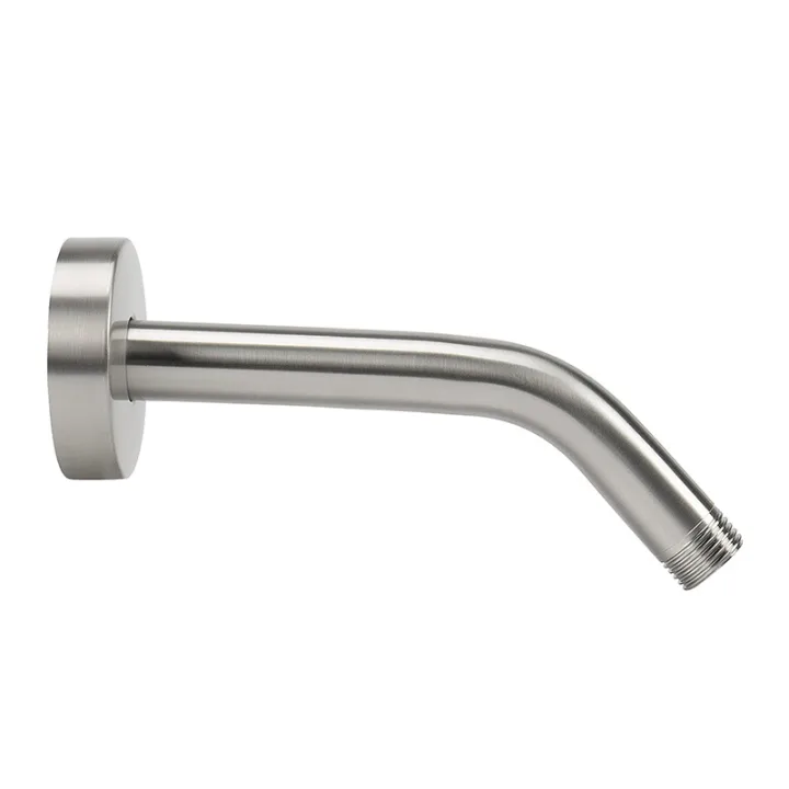 Angled Short Top Shower Arm Brushed