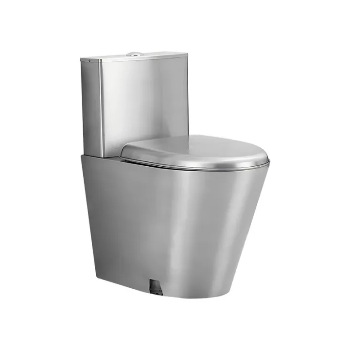 304 SS Floor-Standing Toilet with Flush Tank with Soft-Closing Seat Cover
With P trap