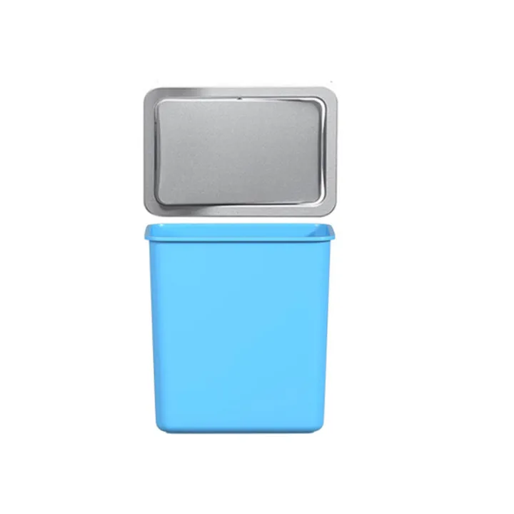 Rectangle Concealed Countertop Hinged Lid Trash Can Set 23*16cm