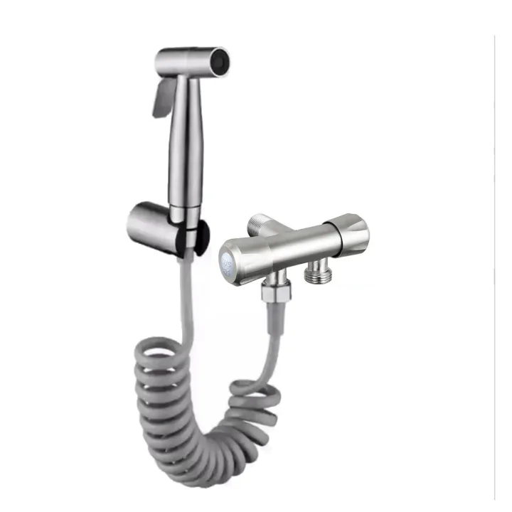 Dual-function bidet sprayer with T-valve