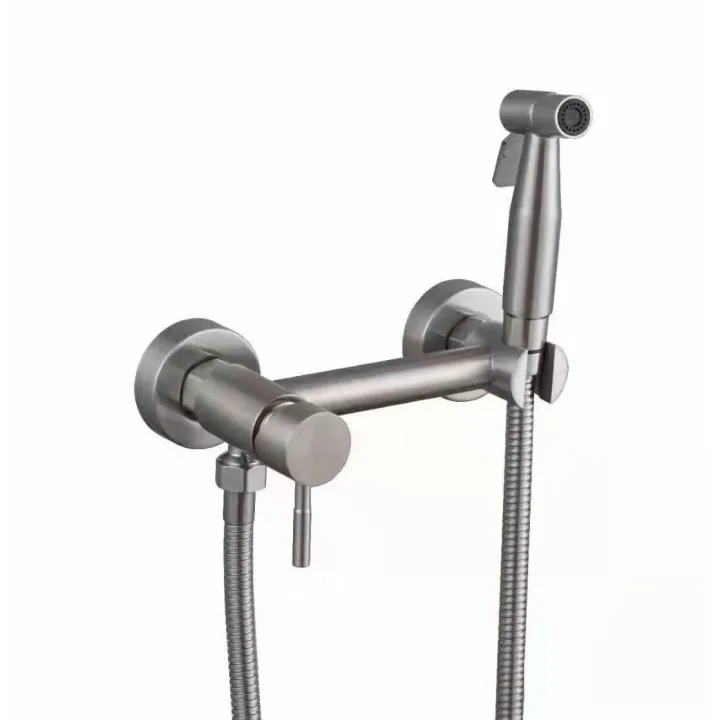 Round Concealed Wall-Mounted Mixer Bidet Sprayer Kit
