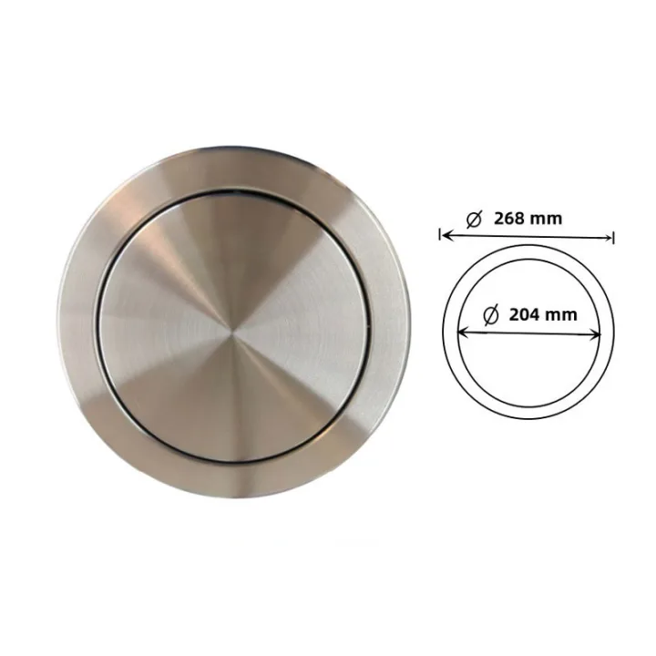 Round Concealed Countertop Hinged Lid for Trash Can Φ268