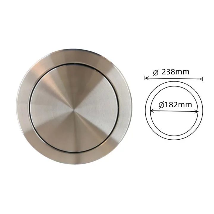 Round Concealed Countertop Hinged Lid for Trash Can Φ238