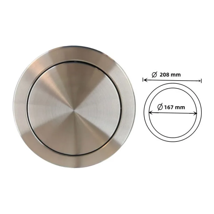 Round Concealed Countertop Hinged Lid for Trash Can Φ208