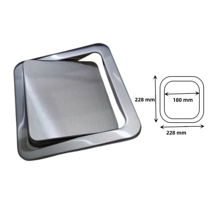 Square Concealed Countertop Hinged Lid for Trash Can 228mm