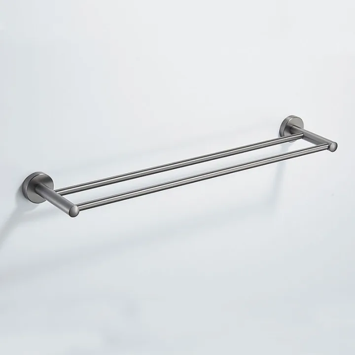 Wall-Mounted Double Towel Rod Bar
