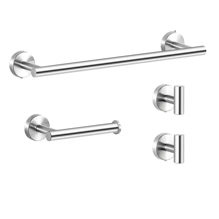 4-Piece 304 Stainless Steel Bathroom Hardware Accessory Set
