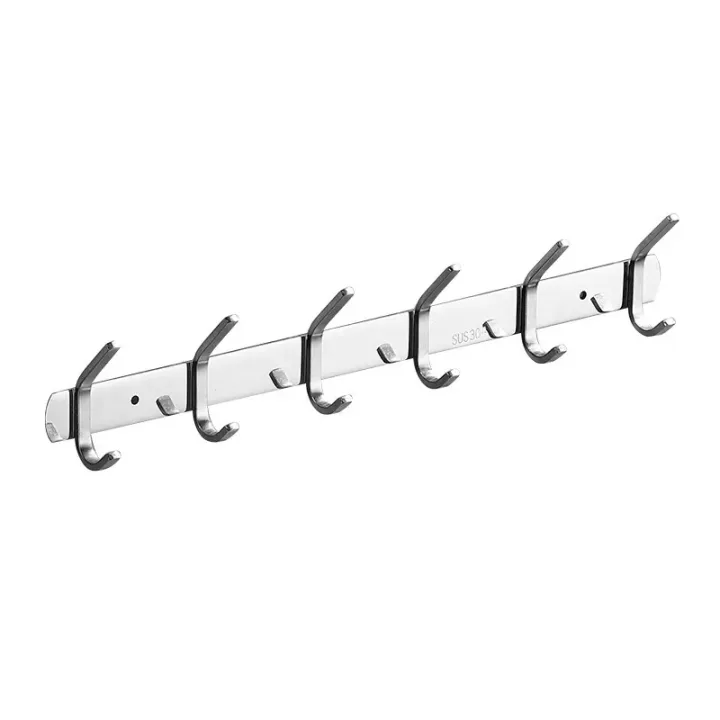 304 Stainless Steel Robe Hook with 6 hooks