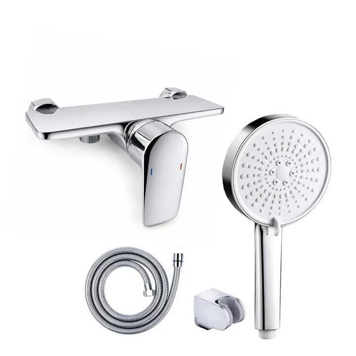 4 Pcs kit Wall-Mounted Water-fall Bath Shower Faucet