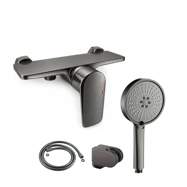 4 Pcs kit Wall-Mounted Water-fall Bath Shower Faucet