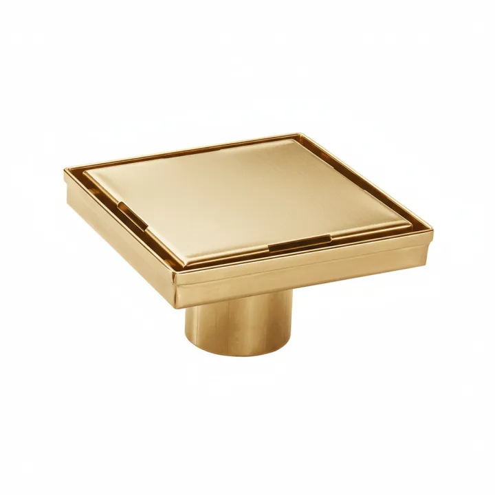 Reversible Hidden Square Floor Drain with Tileable Cover 10*10cm