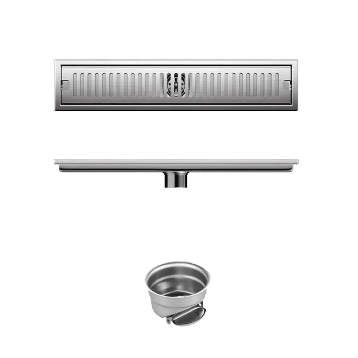 Linear Floor Drain Horizontal Slotted Grate 10*50cm