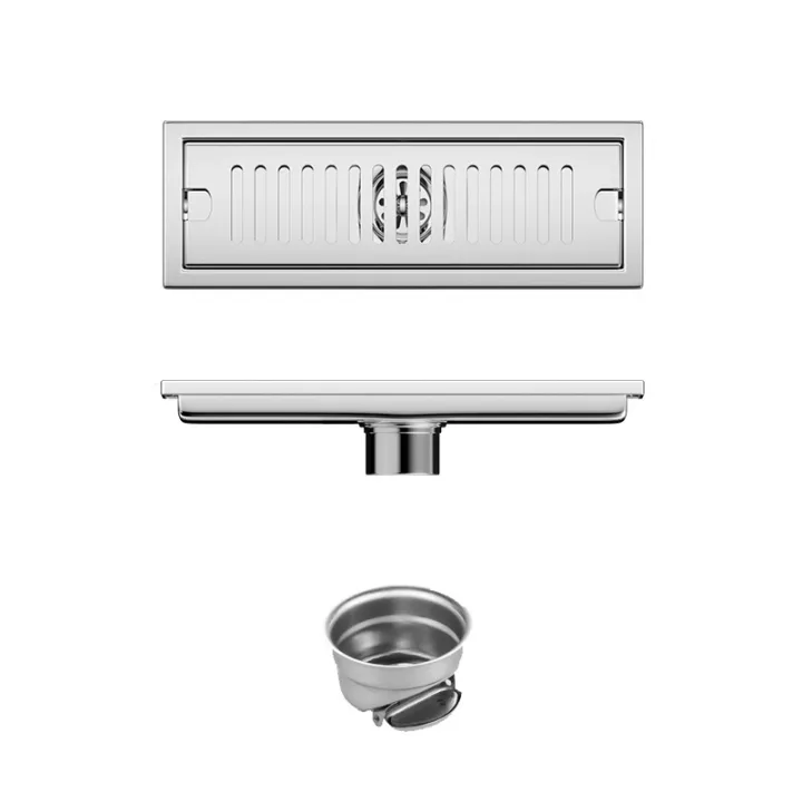 Linear Floor Drain Horizontal Slotted Grate 10*30cm