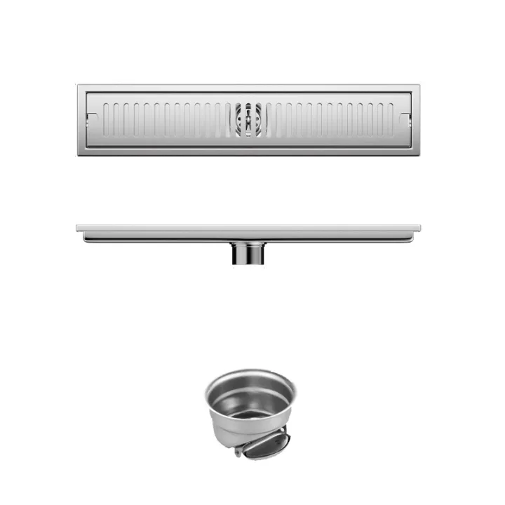 Linear Floor Drain Horizontal Slotted Grate 10*50cm