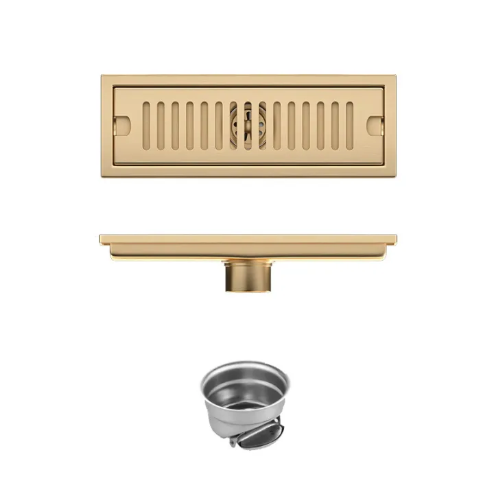 Linear Floor Drain Horizontal Slotted Grate 10*30cm