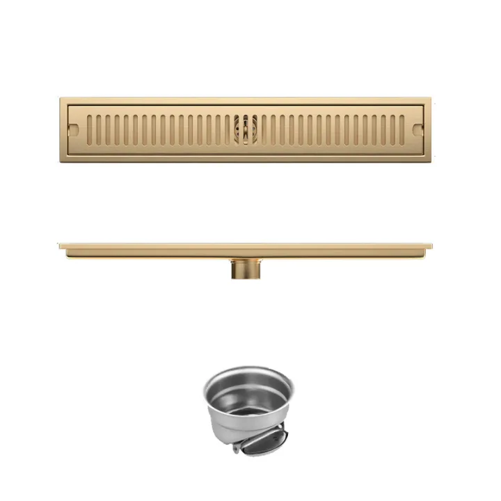 Linear Floor Drain Horizontal Slotted Grate 10*60cm