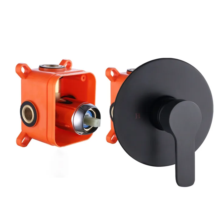 Concealed 1-Outlet Bath-shower mixer Valve with diverter Complete Box
