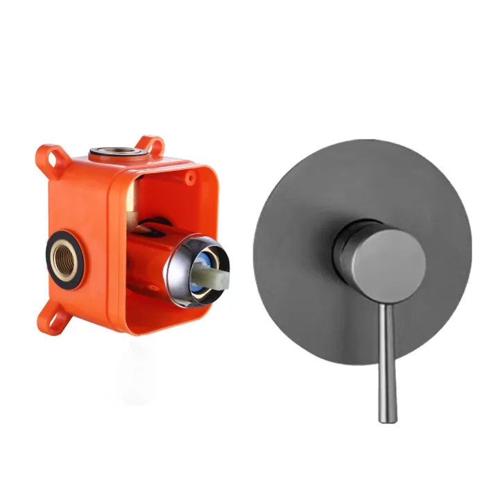 Concealed 1-Outlet Bath-shower mixer Valve with diverter Complete Box