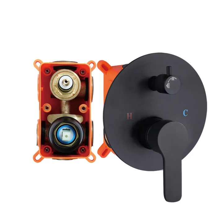 Concealed 2-Outlet Bath-shower mixer Valve with diverter Complete Box