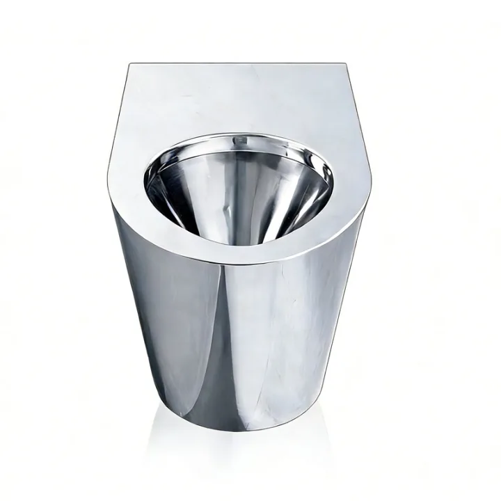 Floor-Standing 304 SS Toilet with Bidet Sprayer with P trap (without lid cover) 620x370x400 mm