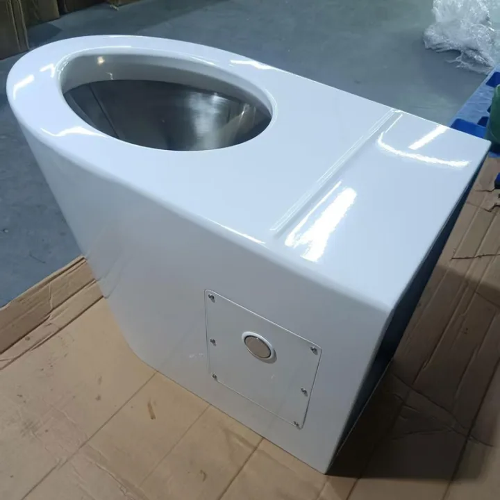 Floor-Standing 316 SS Toilet with Bidet Sprayer with P trap (without lid cover) 620x370x400 mm