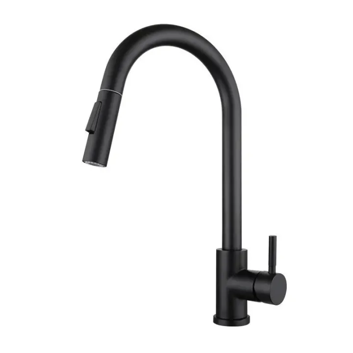 304 Stainless Steel Pull-Down Kitchen Sink Faucet