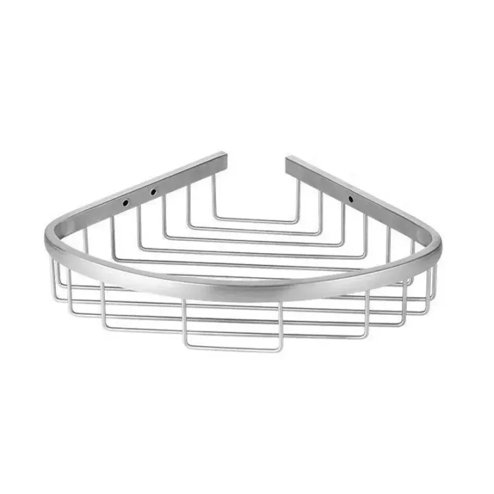 Wall-Mounted Triangular Storage Basket Shelf