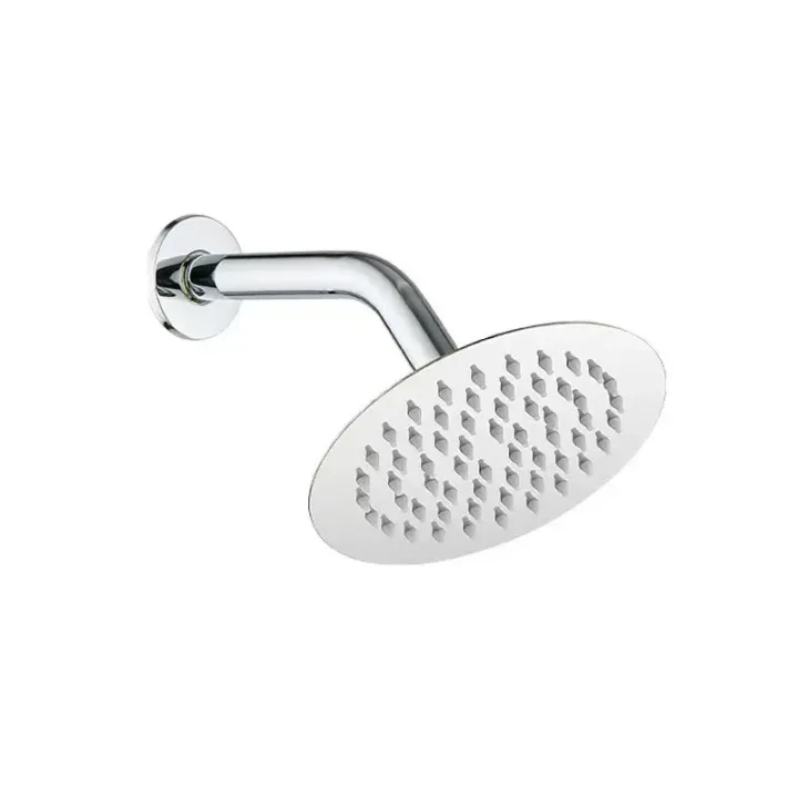Wall-Mounted Round Rain Shower Head 200mm with Shower Arm