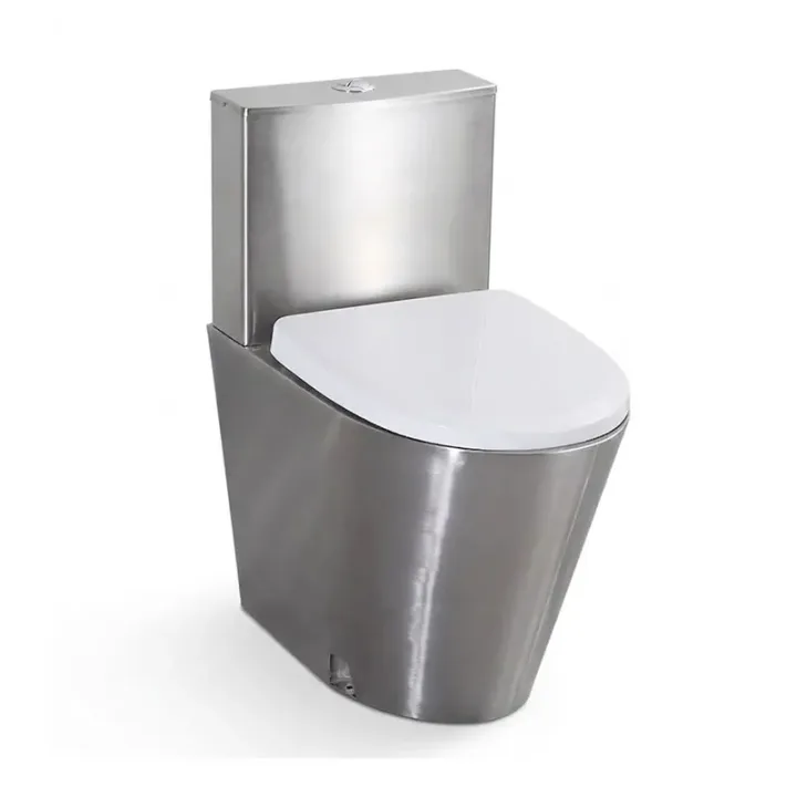 304 SS Floor-Standing Toilet with Flush Tank with Soft-Closing Seat Cover
With P trap