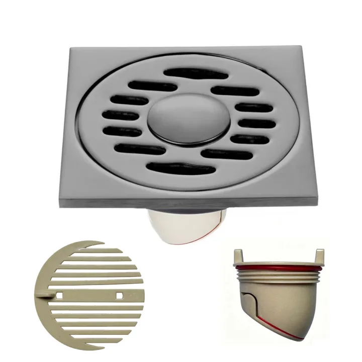 Dual-Purpose 4mm Cream Core Floor Drain with Filter Notch