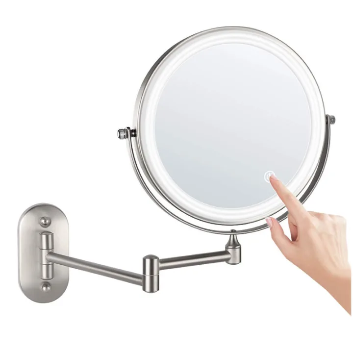 LED Wall-Mounted Fold 8-InchMake-up Mirror