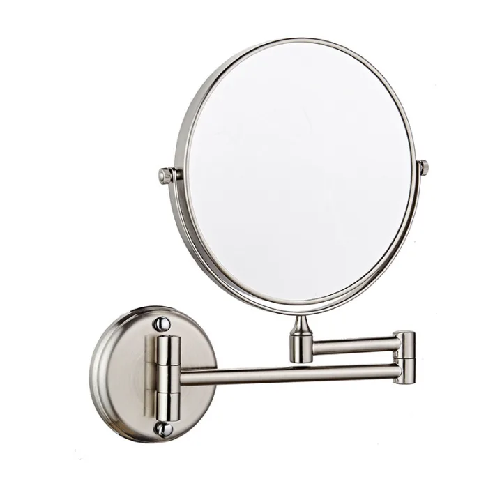 Wall-Mounted Foldable 8-Inch 3X Make-up Mirror