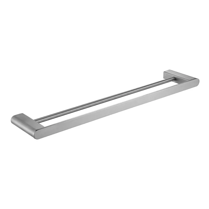 D-Series Square Base Double Bar Towel Holder