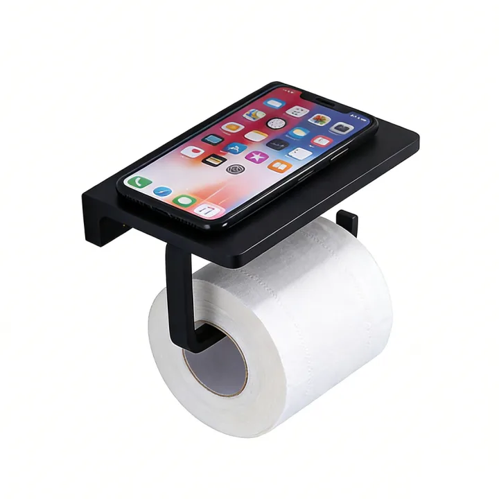 Toilet Paper Holder with Shelf