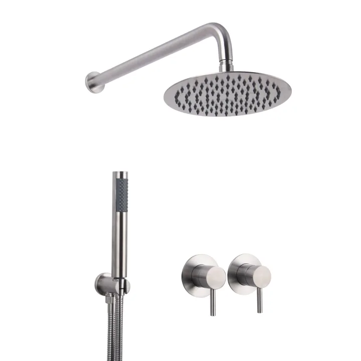 Round Concealed Shower Set with Top Shower