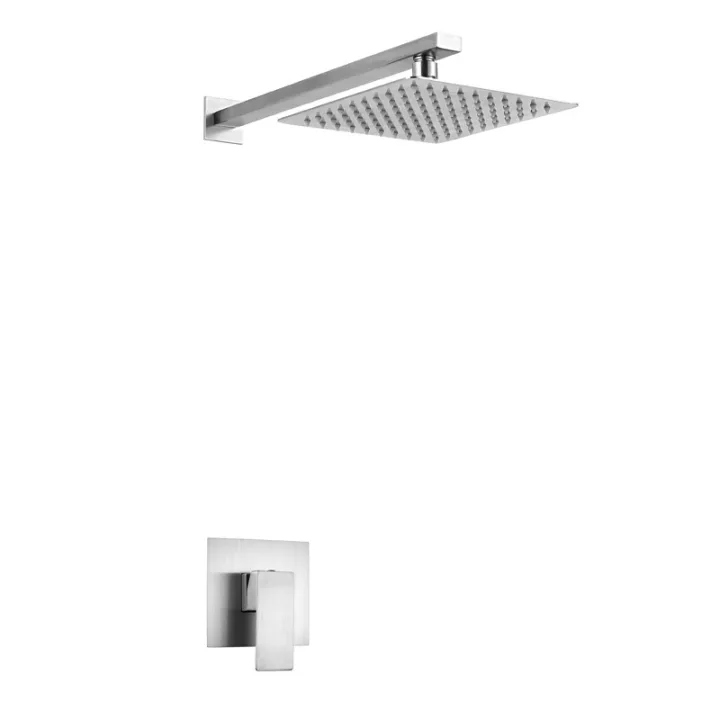 Square Design Concealed Shower Set with Top Shower