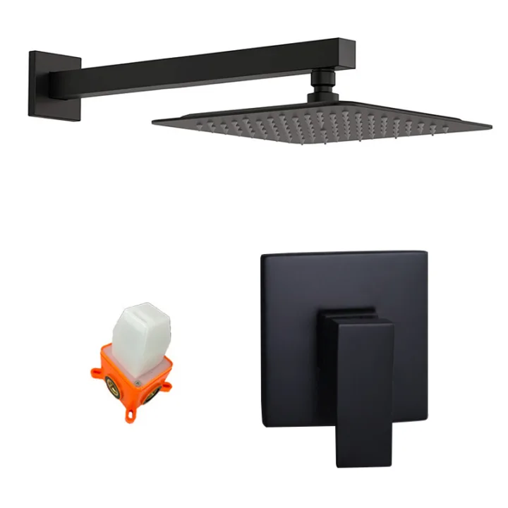 Square Concealed Shower Set with Top Shower