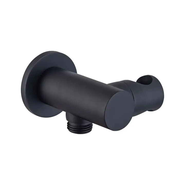 Concealed Shower Rail With Outlet - Round Side-Mounted Bracket