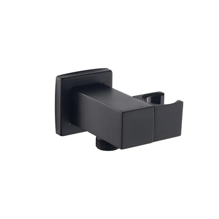 Concealed Shower Rail With Outlet - Square Side Side Mounted Bracket