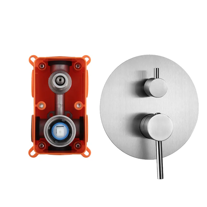 Concealed 3-Outlet Bath-shower mixer Valve with diverter Complete Box
