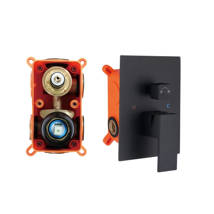 Concealed 2-Outlet Bath-shower mixer Valve with diverter Complete Box