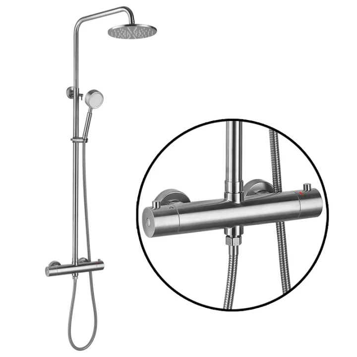 Stainless Steel Thermostatic Mixer Shower Column Complet Set