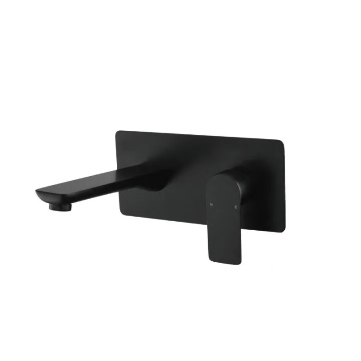Square Wall-Mounted Concealed Basin Mixer with Backplate